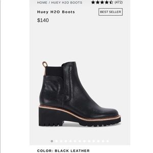 Dolce Vita Huey H2O black waterproof boots NWT